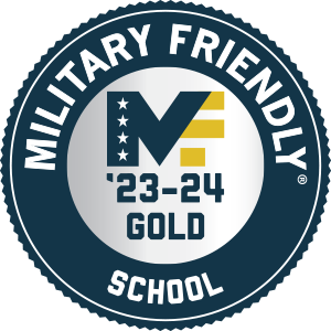 Military friendly school '23-'24 gold badge