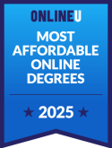 OnlineU Most Affordable Online Degrees 2025 badge