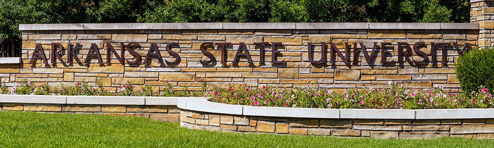 Arkansas State University Sign