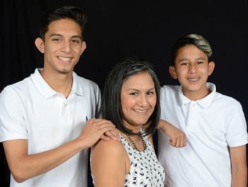 Maria Solis with her two sons