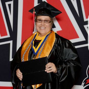 Sonya May graduated from Arkansas State with a master's degree