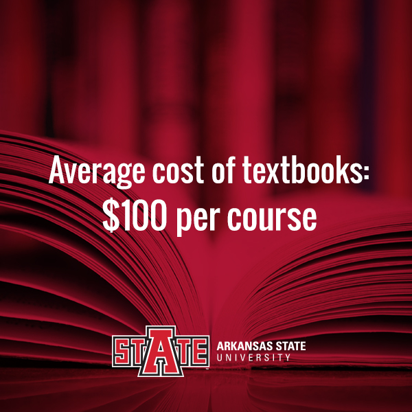 A-State online MPA textbooks average $100 per course